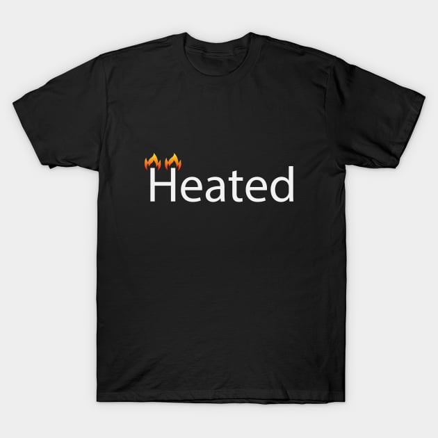 Heated artistic text design T-Shirt by BL4CK&WH1TE 